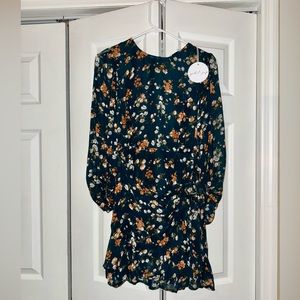NWT Petal & Pup Tie-Front Green Floral Dress